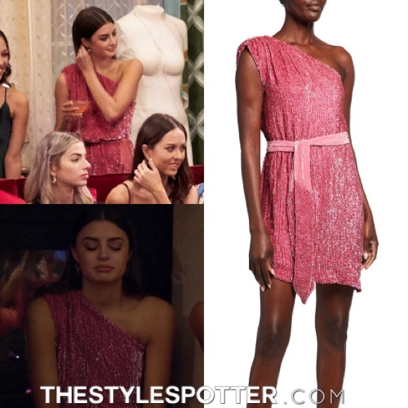 Retrofête Ella One-Shoulder Sequin Dress. White. Size M. True to size. Worn once - Picture 9 of 11